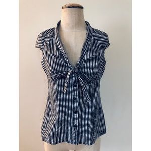SOLD Charlotte Russo Black and White Button Up Shirt